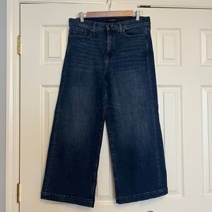 Banana Republic Dark Blue High Rise Wide Leg Crop Jeans